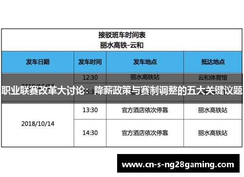 职业联赛改革大讨论:降薪政策与赛制调整的五大关键议题 职业联赛改革大讨论:降薪政策与赛制调整的五大关键议题